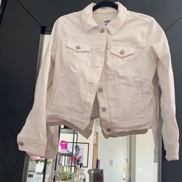 vintage 90s white denim jacket - Picture 2 of 2